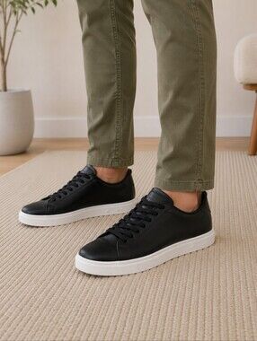 Rag & Bone Standard Issue Black Leather Sneakers Men's Size 41 (US 8) NWT